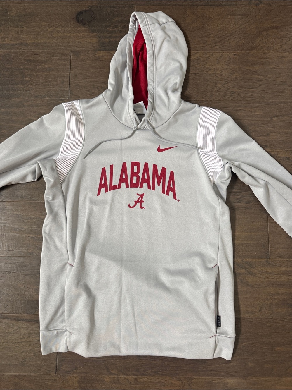 Nike White/Gray Alabama Pullover Hoodie with Crimson Logo